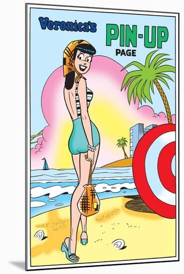 Archie Comics Pin-Up: Veronica At The Beach-null-Mounted Art Print