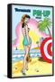 Archie Comics Pin-Up: Veronica At The Beach-null-Framed Stretched Canvas