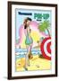 Archie Comics Pin-Up: Veronica At The Beach-null-Framed Art Print