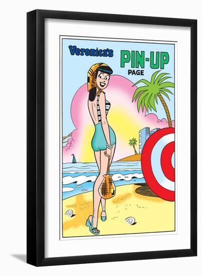 Archie Comics Pin-Up: Veronica At The Beach-null-Framed Art Print