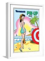 Archie Comics Pin-Up: Veronica At The Beach-null-Framed Art Print