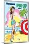 Archie Comics Pin-Up: Veronica At The Beach-null-Mounted Art Print