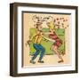 Archie Comics Retro: Archie and Betty Comic Panel; Archie, We're in Love! (Aged)-null-Framed Art Print