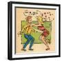 Archie Comics Retro: Archie and Betty Comic Panel; Archie, We're in Love! (Aged)-null-Framed Art Print