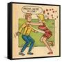 Archie Comics Retro: Archie and Betty Comic Panel; Archie, We're in Love! (Aged)-null-Framed Stretched Canvas