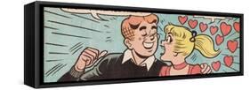 Archie Comics Retro: Archie and Betty Comic Panel; Date (Aged)-null-Framed Stretched Canvas