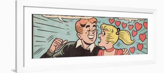 Archie Comics Retro: Archie and Betty Comic Panel; Date (Aged)-null-Framed Premium Giclee Print