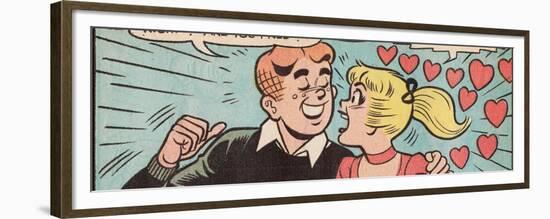 Archie Comics Retro: Archie and Betty Comic Panel; Date (Aged)-null-Framed Premium Giclee Print