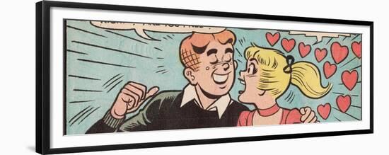 Archie Comics Retro: Archie and Betty Comic Panel; Date (Aged)-null-Framed Premium Giclee Print