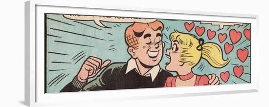 Archie Comics Retro: Archie and Betty Comic Panel; Date (Aged)-null-Framed Premium Giclee Print