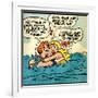 Archie Comics Retro: Archie and Betty Comic Panel; Drowning (Aged)-null-Framed Art Print