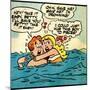 Archie Comics Retro: Archie and Betty Comic Panel; Drowning (Aged)-null-Mounted Art Print