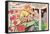 Archie Comics Retro: Archie and Betty Comic Panel; Gift (Aged)-null-Framed Stretched Canvas