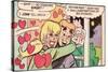 Archie Comics Retro: Archie and Betty Comic Panel; Gift (Aged)-null-Stretched Canvas