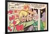 Archie Comics Retro: Archie and Betty Comic Panel; Gift (Aged)-null-Framed Art Print