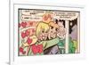 Archie Comics Retro: Archie and Betty Comic Panel; Gift (Aged)-null-Framed Art Print