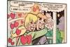 Archie Comics Retro: Archie and Betty Comic Panel; Gift (Aged)-null-Mounted Art Print