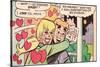 Archie Comics Retro: Archie and Betty Comic Panel; Gift (Aged)-null-Stretched Canvas