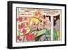 Archie Comics Retro: Archie and Betty Comic Panel; Gift (Aged)-null-Framed Art Print