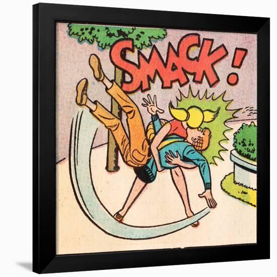 Archie Comics Retro: Archie and Betty Comic Panel; Smack! (Aged)-null-Framed Poster