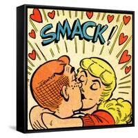 Archie Comics Retro: Archie and Betty Comic Panel; Smack! (Aged)-null-Framed Stretched Canvas