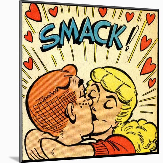 Archie Comics Retro: Archie and Betty Comic Panel; Smack! (Aged)-null-Mounted Poster