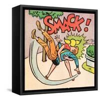 Archie Comics Retro: Archie and Betty Comic Panel; Smack! (Aged)-null-Framed Stretched Canvas