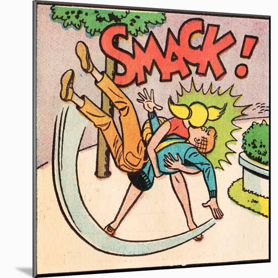 Archie Comics Retro: Archie and Betty Comic Panel; Smack! (Aged)-null-Mounted Poster