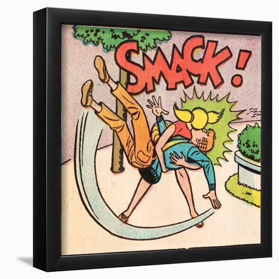 Archie Comics Retro: Archie and Betty Comic Panel; Smack! (Aged)-null-Framed Poster