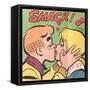 Archie Comics Retro: Archie and Betty Comic Panel; Smack! (Aged)-null-Framed Stretched Canvas