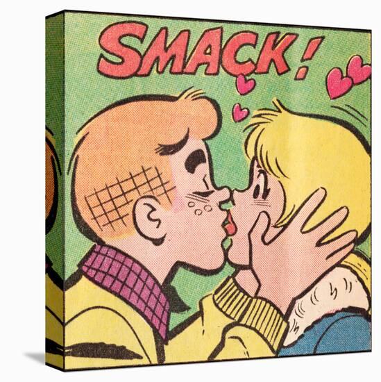 Archie Comics Retro: Archie and Betty Comic Panel; Smack! (Aged)-null-Stretched Canvas