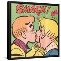 Archie Comics Retro: Archie and Betty Comic Panel; Smack! (Aged)-null-Framed Poster