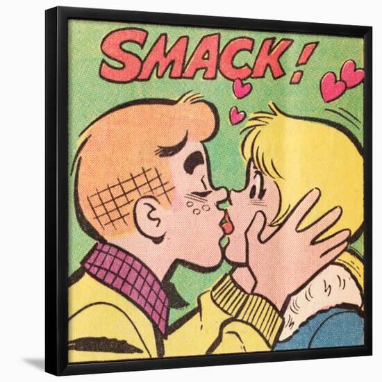 Archie Comics Retro: Archie and Betty Comic Panel; Smack! (Aged)-null-Framed Poster