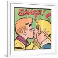 Archie Comics Retro: Archie and Betty Comic Panel; Smack! (Aged)-null-Framed Poster