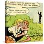 Archie Comics Retro: Archie and Betty Comic Panel; Snatching Happiness (Aged)-null-Stretched Canvas