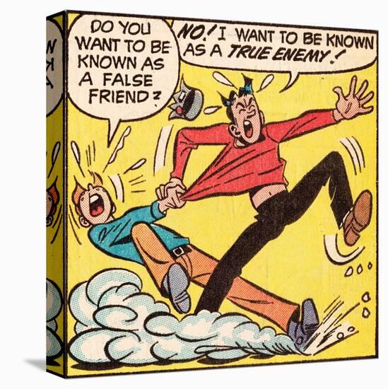 Archie Comics Retro: Archie and Jughead Comic Panel; False Friend (Aged)-null-Stretched Canvas