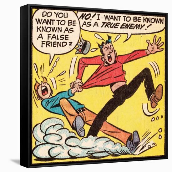 Archie Comics Retro: Archie and Jughead Comic Panel; False Friend (Aged)-null-Framed Stretched Canvas