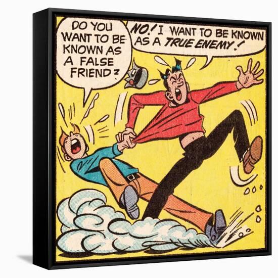 Archie Comics Retro: Archie and Jughead Comic Panel; False Friend (Aged)-null-Framed Stretched Canvas