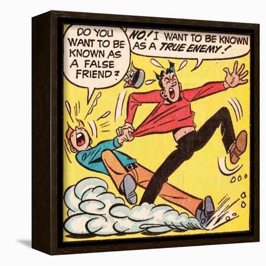 Archie Comics Retro: Archie and Jughead Comic Panel; False Friend (Aged)-null-Framed Art Print