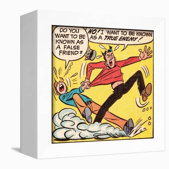 Archie Comics Retro: Archie and Jughead Comic Panel; False Friend (Aged)-null-Framed Art Print