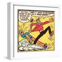 Archie Comics Retro: Archie and Jughead Comic Panel; False Friend (Aged)-null-Framed Art Print