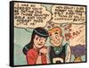 Archie Comics Retro: Archie and Veronica Comic Panel; Dream Girl (Aged)-null-Framed Stretched Canvas