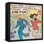 Archie Comics Retro: Archie and Veronica Comic Panel; Live it up (Aged)-null-Framed Stretched Canvas