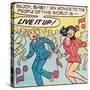Archie Comics Retro: Archie and Veronica Comic Panel; Live it up (Aged)-null-Stretched Canvas
