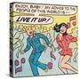 Archie Comics Retro: Archie and Veronica Comic Panel; Live it up (Aged)-null-Stretched Canvas