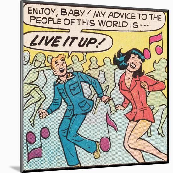 Archie Comics Retro: Archie and Veronica Comic Panel; Live it up (Aged)-null-Mounted Poster