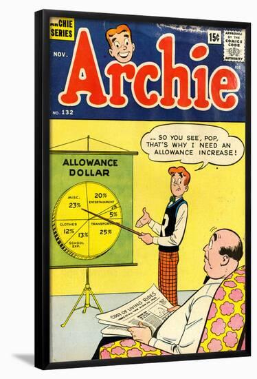 Archie Comics Retro: Archie Comic Book Cover No.132 (Aged)-Harry Lucey-Framed Poster