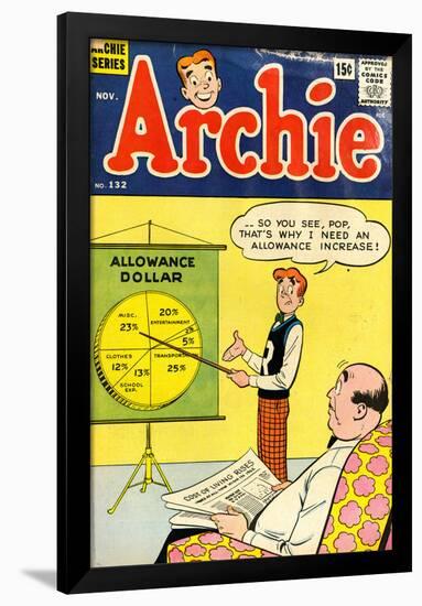 Archie Comics Retro: Archie Comic Book Cover No.132 (Aged)-Harry Lucey-Framed Poster