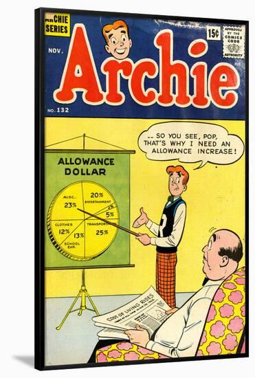 Archie Comics Retro: Archie Comic Book Cover No.132 (Aged)-Harry Lucey-Framed Poster
