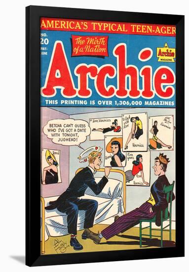Archie Comics Retro: Archie Comic Book Cover No.20 (Aged)-Al Fagaly-Framed Poster